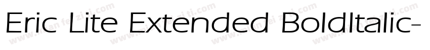 Eric Lite Extended BoldItalic字体转换